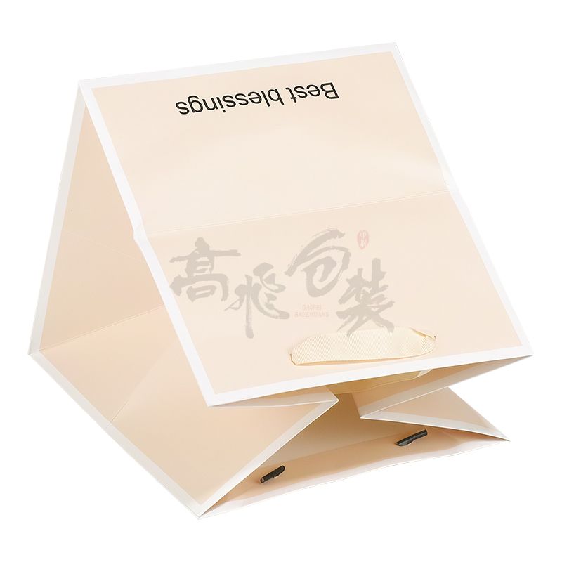 eco friendly large pink christmas gift paper packaging bags in bulk with handles for cosmetics