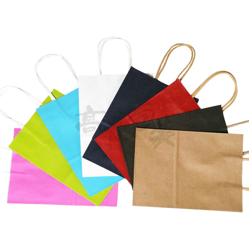 custom christmas craft shopping paper packaging gift bags with handles supplier