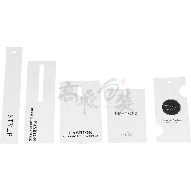 Custom Swing Hang Tags New China Label Designs Clothing Garment Pant Logo Tag