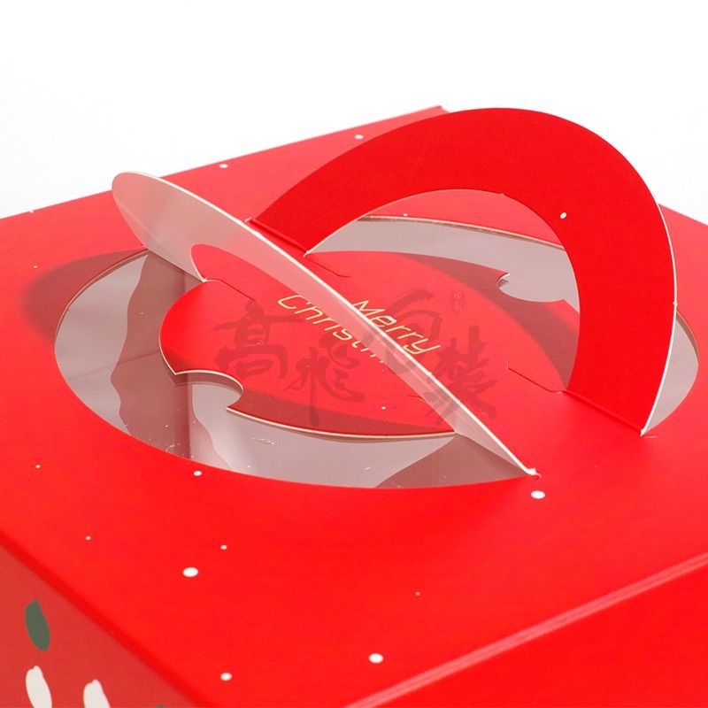Red Wholesale Sale Custom Logo Print Cardboard Paper Packaging Birthday Wedding Cake Box