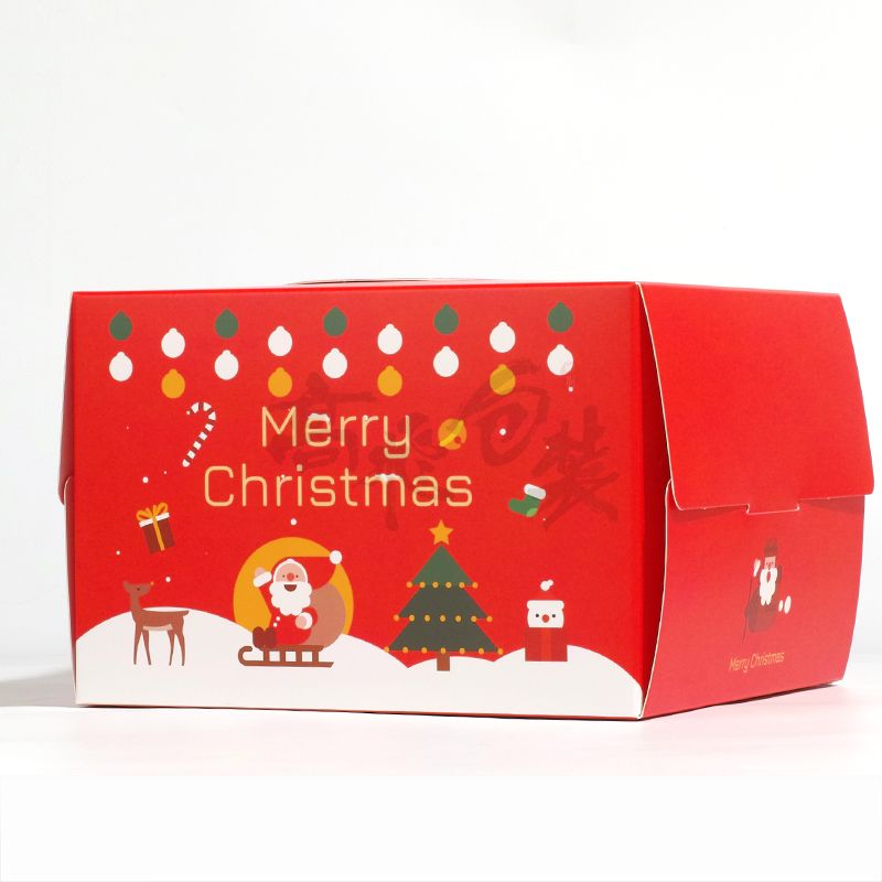 Red Wholesale Sale Custom Logo Print Cardboard Paper Packaging Birthday Wedding Cake Box