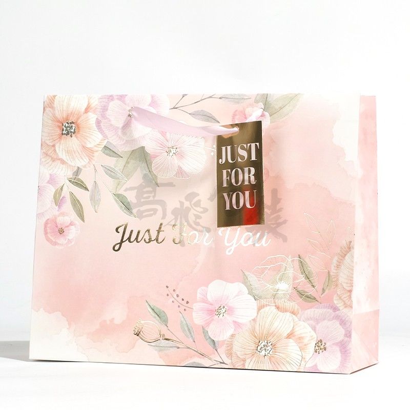 Custom With Your Logo Pink Retail And Wholesale Christmas Gift Packaging Paper Bags