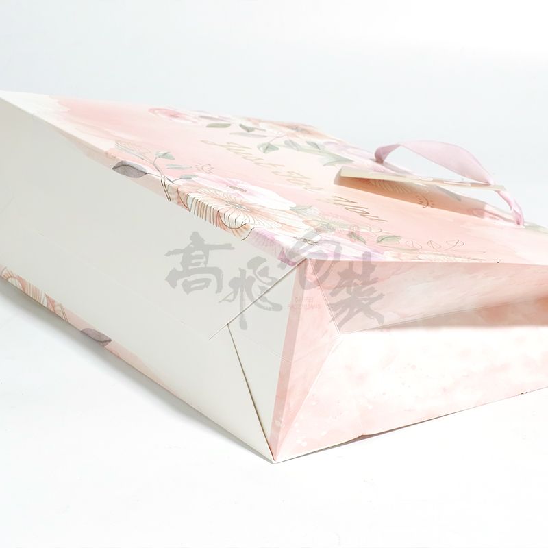 Custom With Your Logo Pink Retail And Wholesale Christmas Gift Packaging Paper Bags