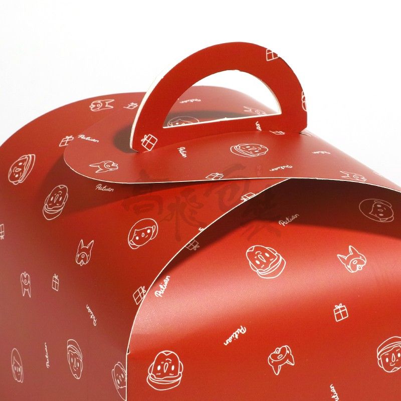 Custom Wholesale Take Away Red Food Cake Bakery Dessert Packaging Boxes