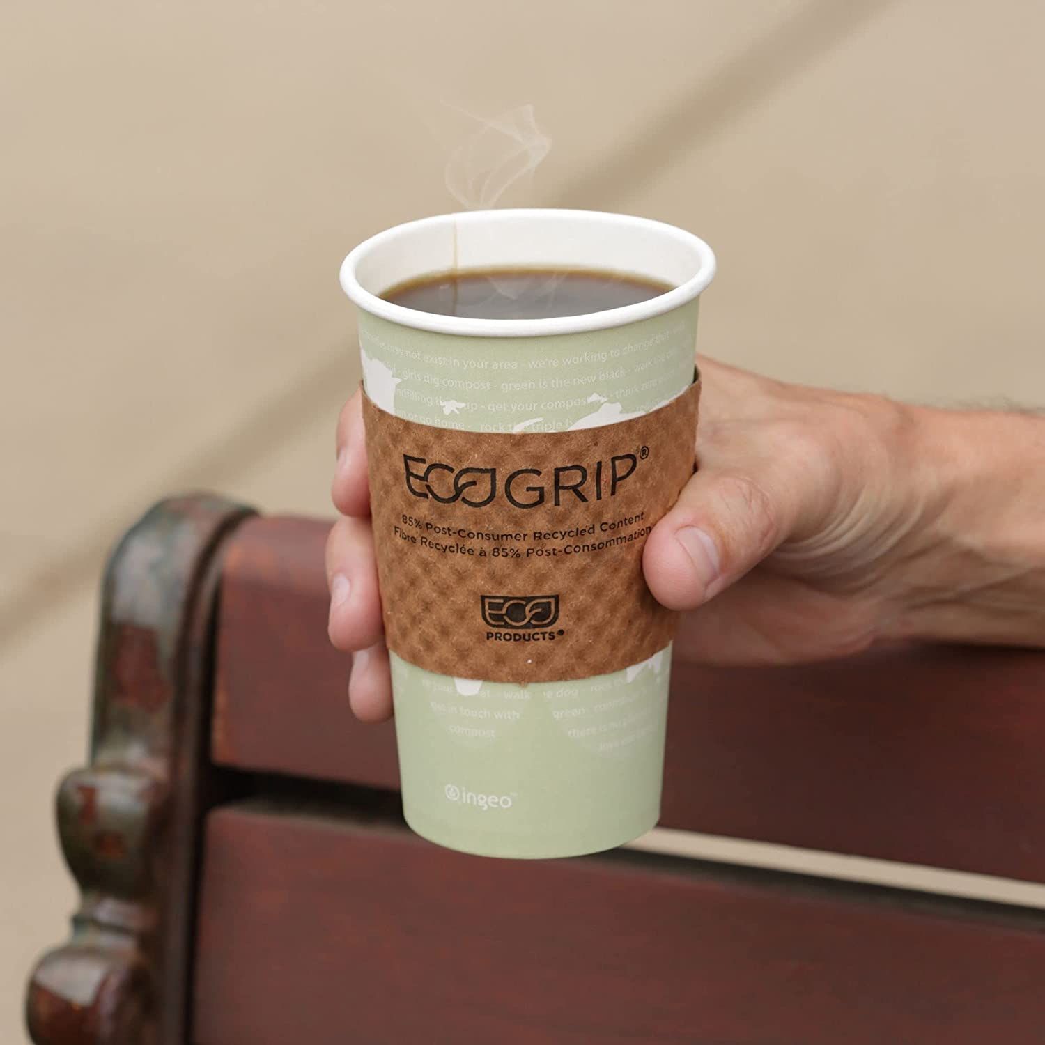 Kraft Corrugated Paper Disposable Hot Drink Holder for 10oz, 12oz, 16oz, 20oz Coffee Milk Cup Sleeves