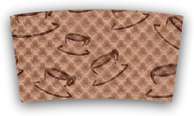 Kraft Corrugated Paper Hot Coffee Milk Tea Beverage And Hand Protector Cup Sleeve With Printing
