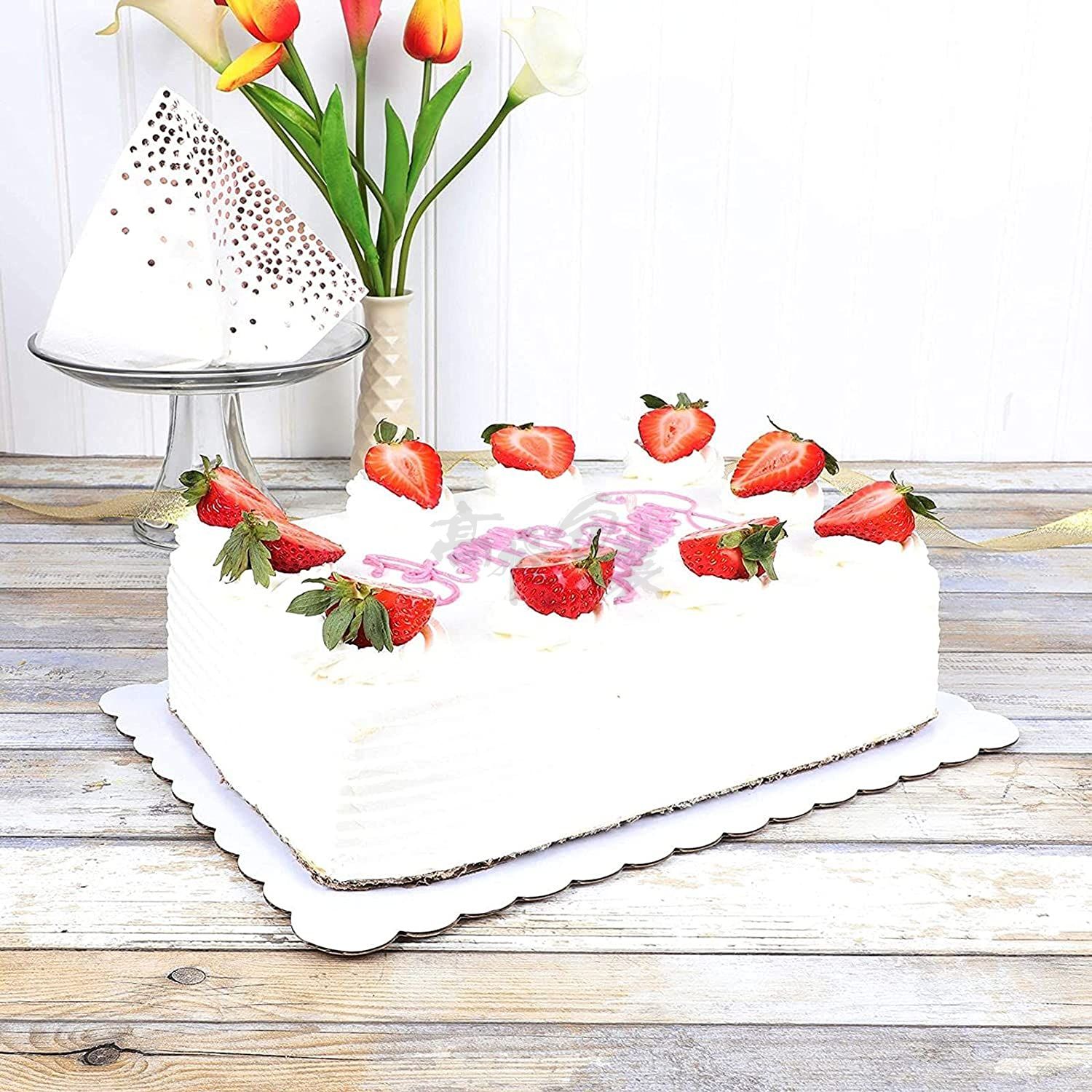 Square Cake Boards Grease Proof 8 10 12 Inches Square Variety Grease Proof Coated Cakeboard