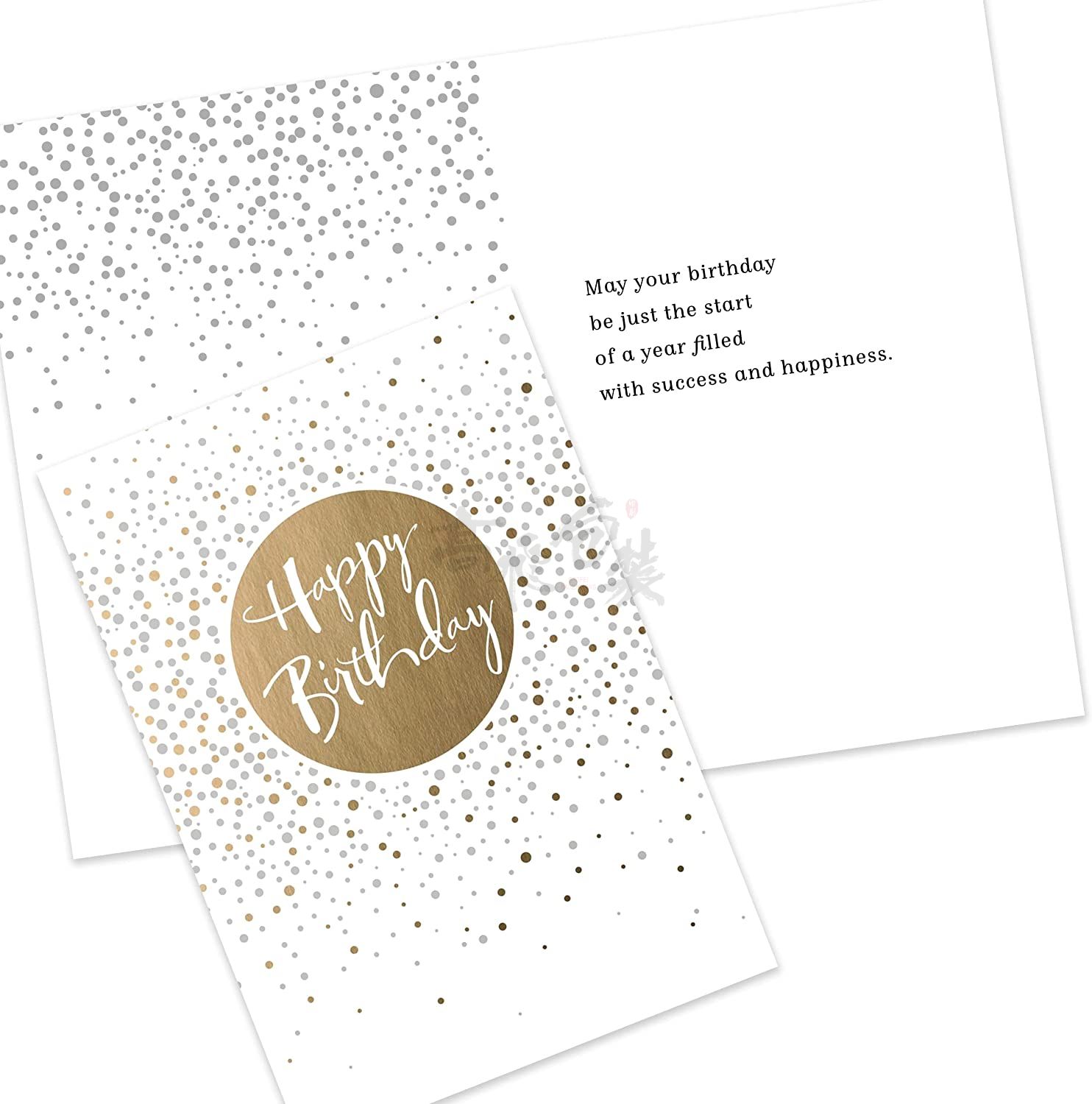 Custom Inside Happy Assorted Birthday Cards Assortment Bulk with Envelopes